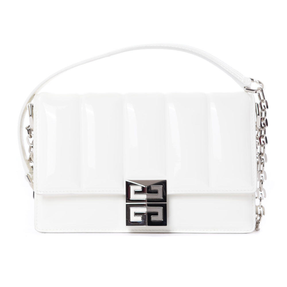 Givenchy 4G Mini White Patent Leather