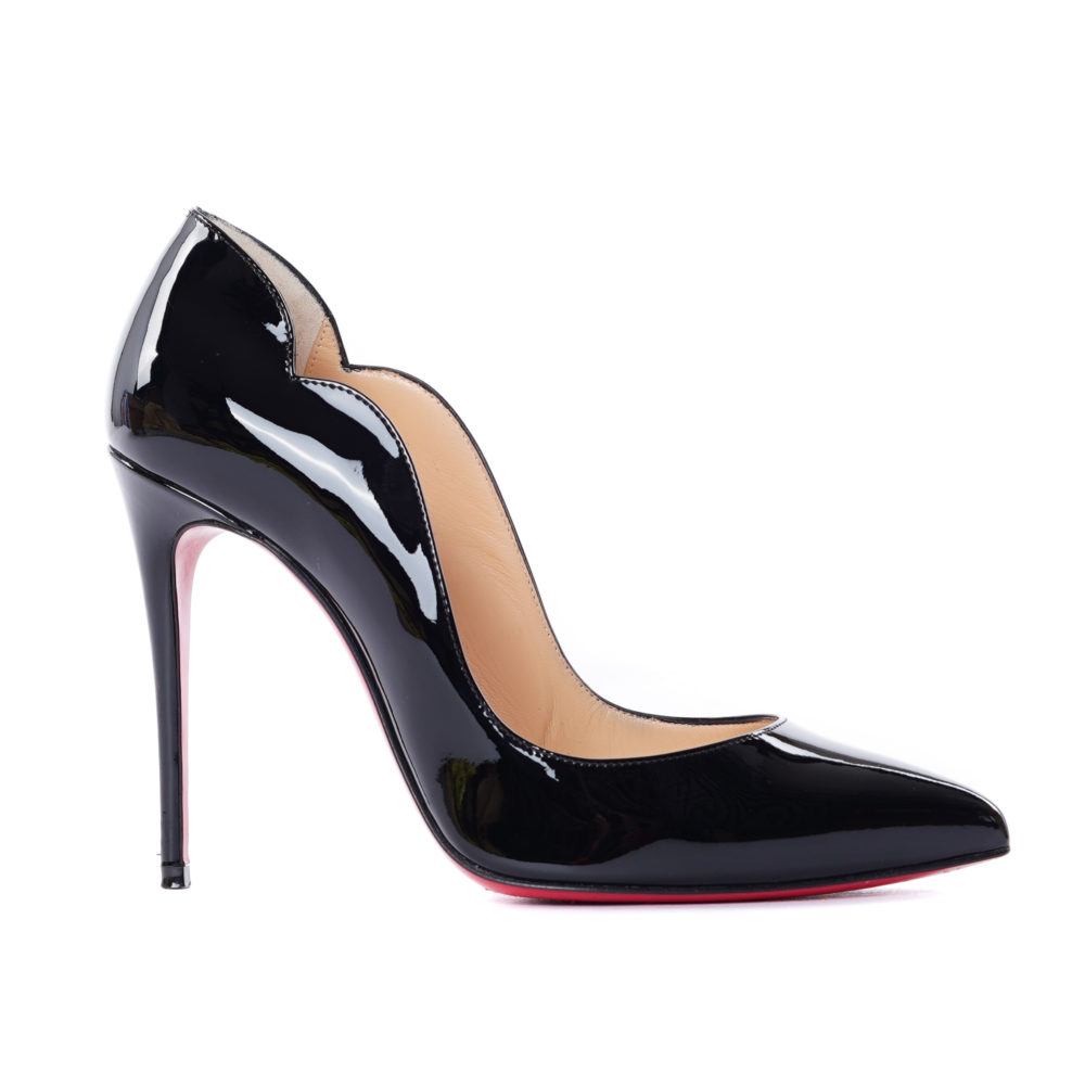 Christian Louboutin Hot Chick 36 Black Patent Vernis