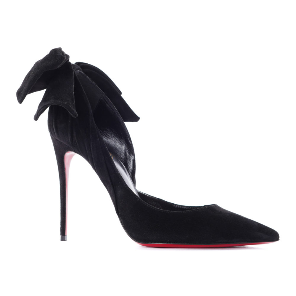 Christian Louboutin Rabakate 38 Black Pump Suede Leather